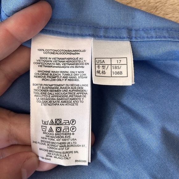 Brooks Brothers 1818 Regent Fit Blue Dress Shirt - Picture 13 of 14